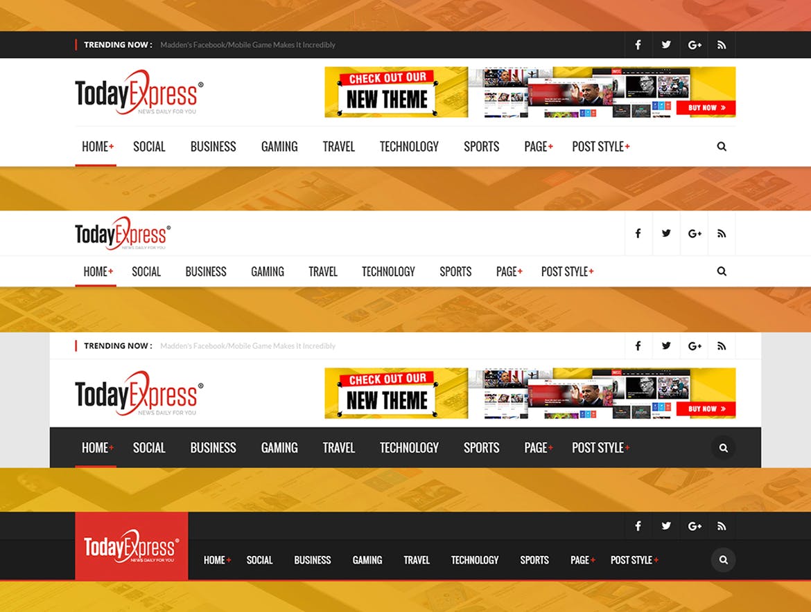 新闻&杂志网站HTML模板第一素材精选素材 TodayExpress | News & Magazine HTML Template插图(3)