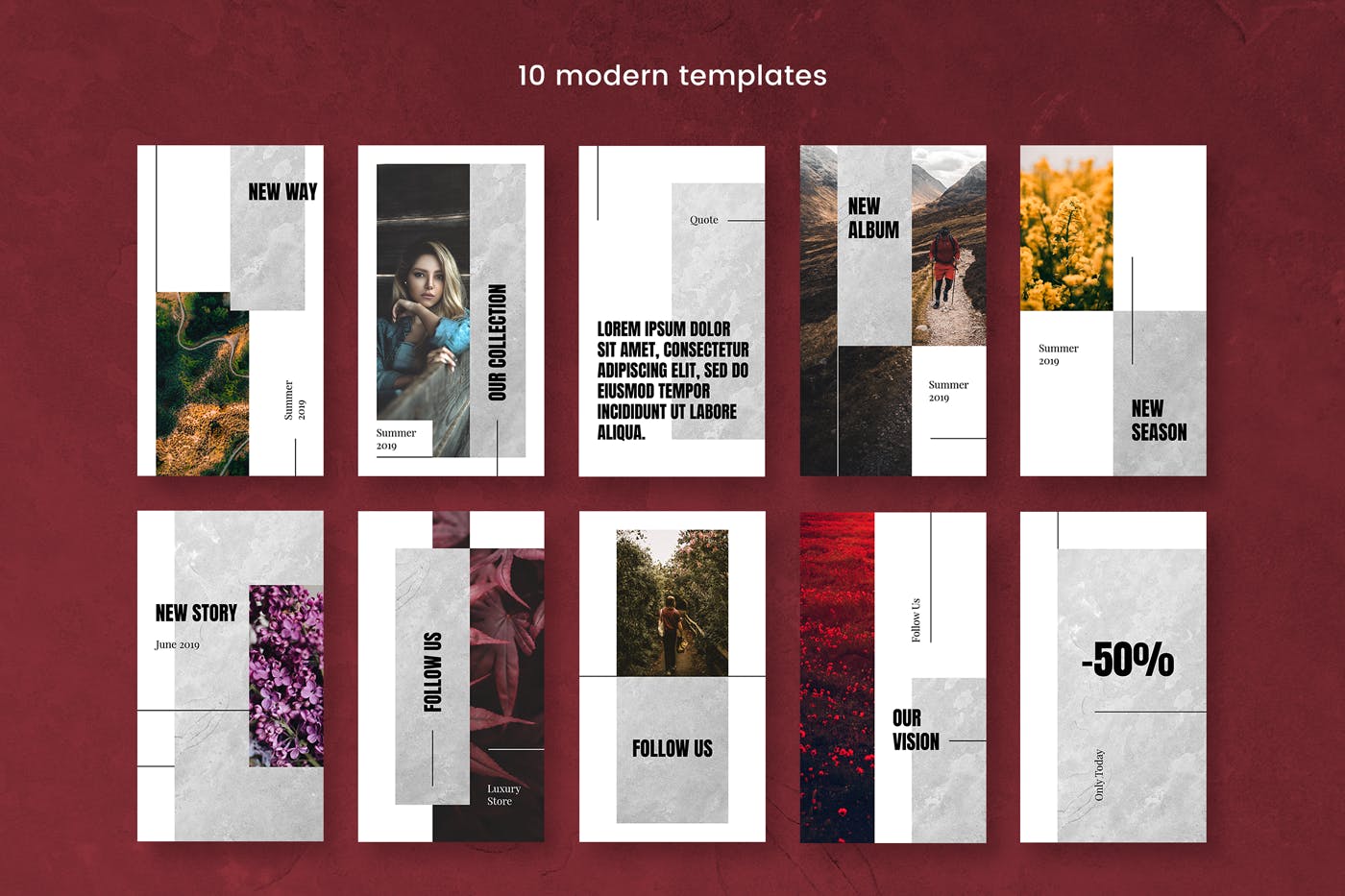 Instagram社交媒体独立品牌宣传推广设计素材v22 Instagram Stories Kit (Vol.22)插图(1)