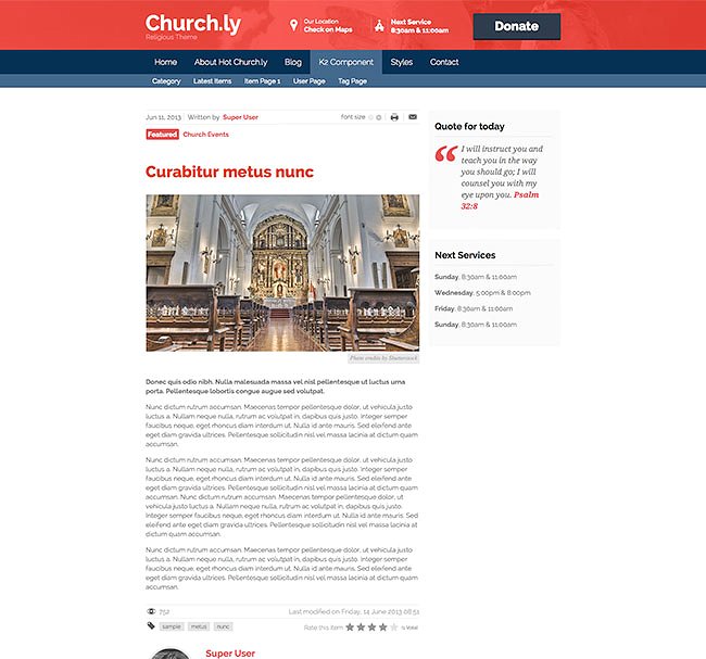 寺庙教堂Joomla主题 Hot Churchly插图(4)