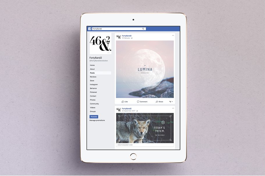 Facebook社交媒体贴图模板第一素材精选 LUMINA Facebook Pack插图(6)