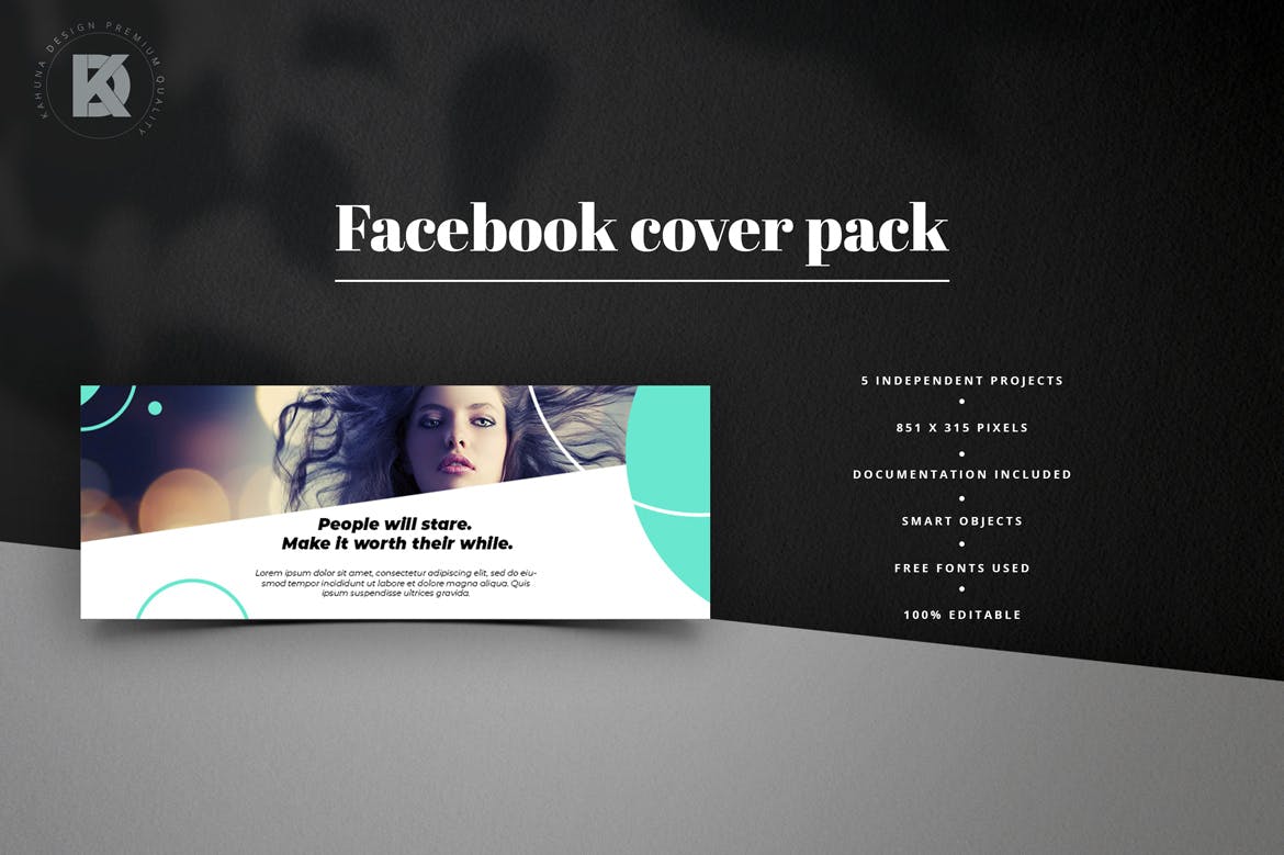 时尚服饰品牌推广Facebook社交主页封面设计素材 Fashion Facebook Pack插图(5)