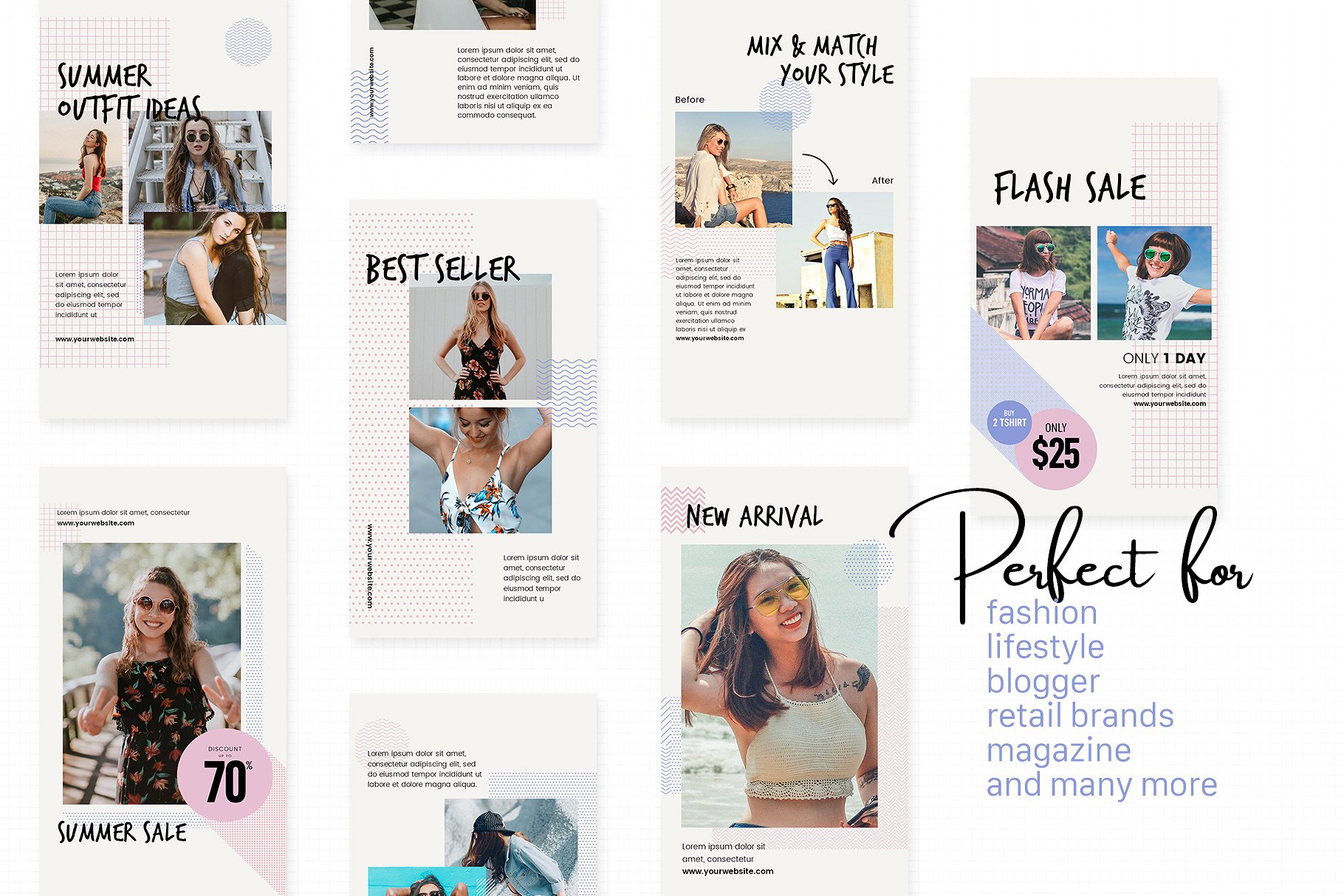 Instagram社交媒体故事贴图模板第一素材精选套装 Instagram Stories Pack – POLA插图(2)