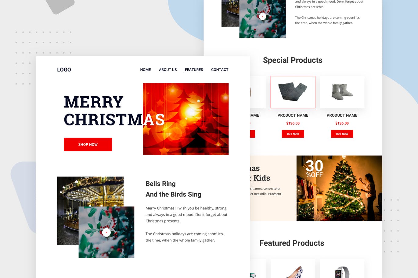 圣诞节促销活动EDM推广邮件模板 Merry Christmas Sale – Email Newsletter插图