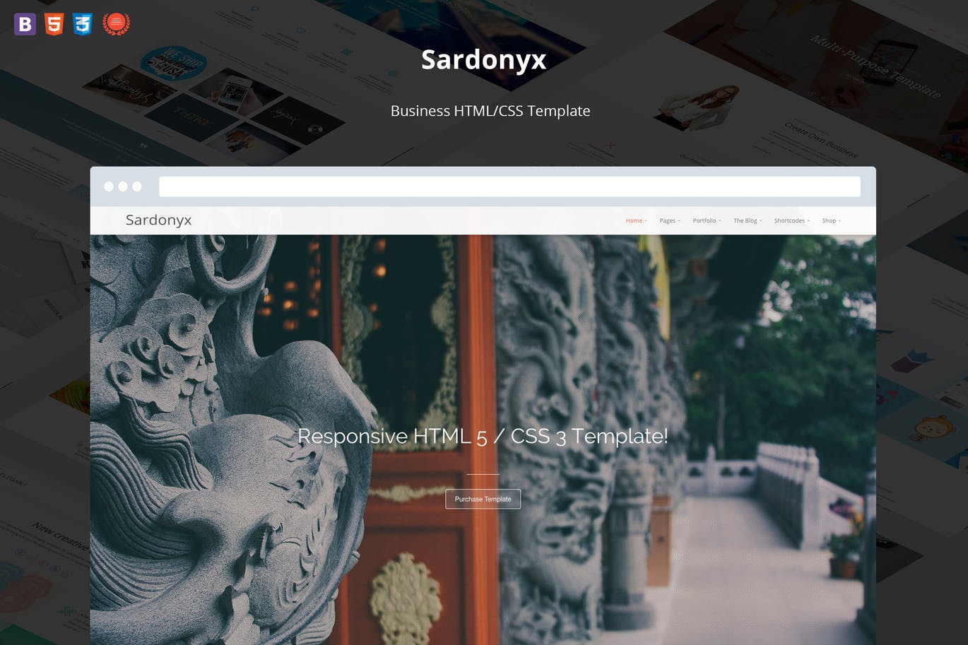 强大简约的响应式商务网站HTML模板蚂蚁素材精选 Sardonyx – Fully Responsive Business Template插图