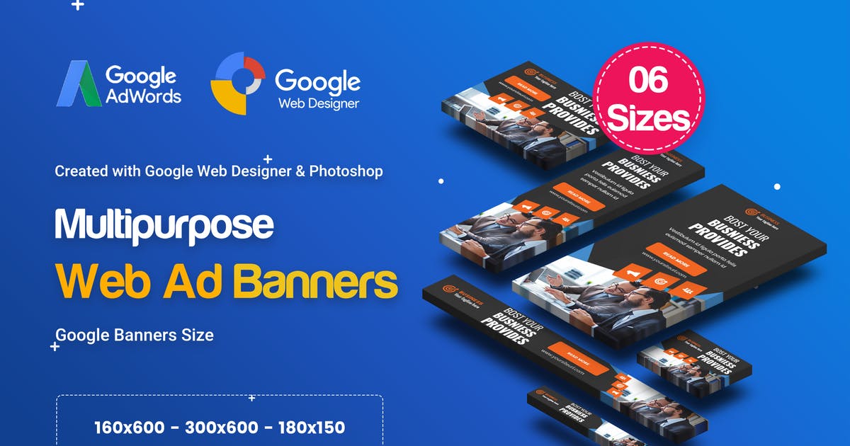 多用途谷歌商业广告Banner设计模板素材 C10 – Multipurpose, Business Banners HTML5 GWD插图