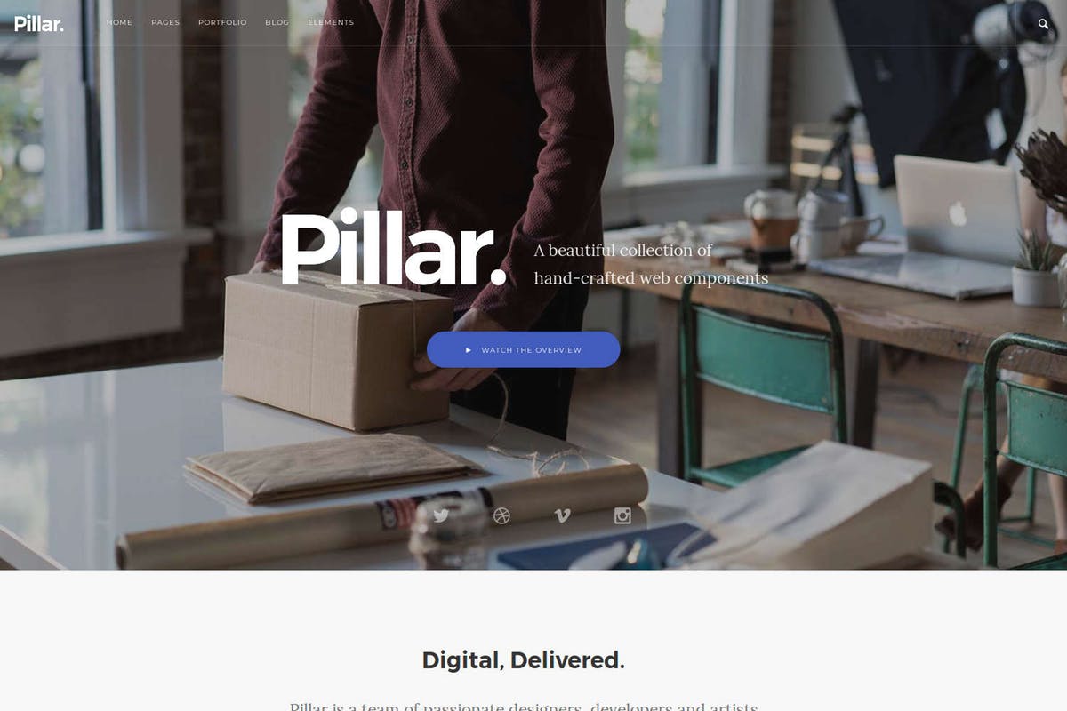 响应式多用途创业公司网站Drupal主题模板蚂蚁素材精选 Pillar – Multipurpose Drupal 8 Theme插图