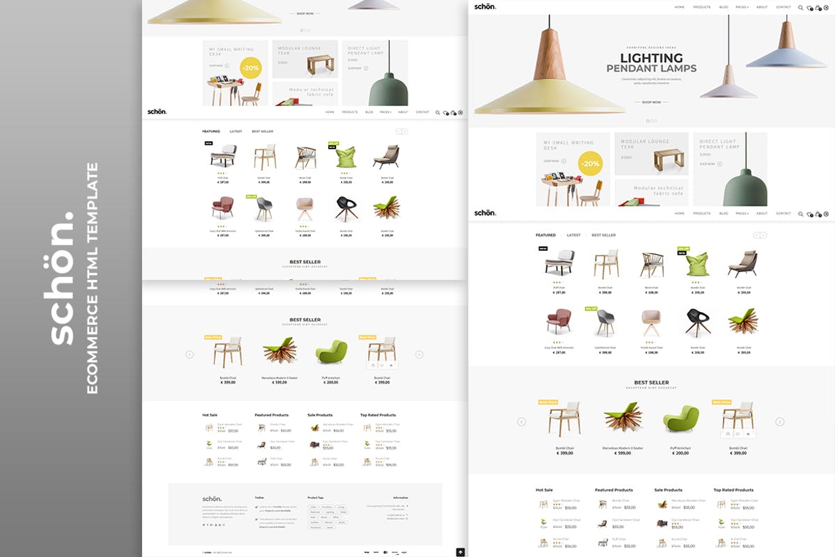 外贸网站电商网站HTML5模板第一素材精选下载 schön. | eCommerce HTML Template插图