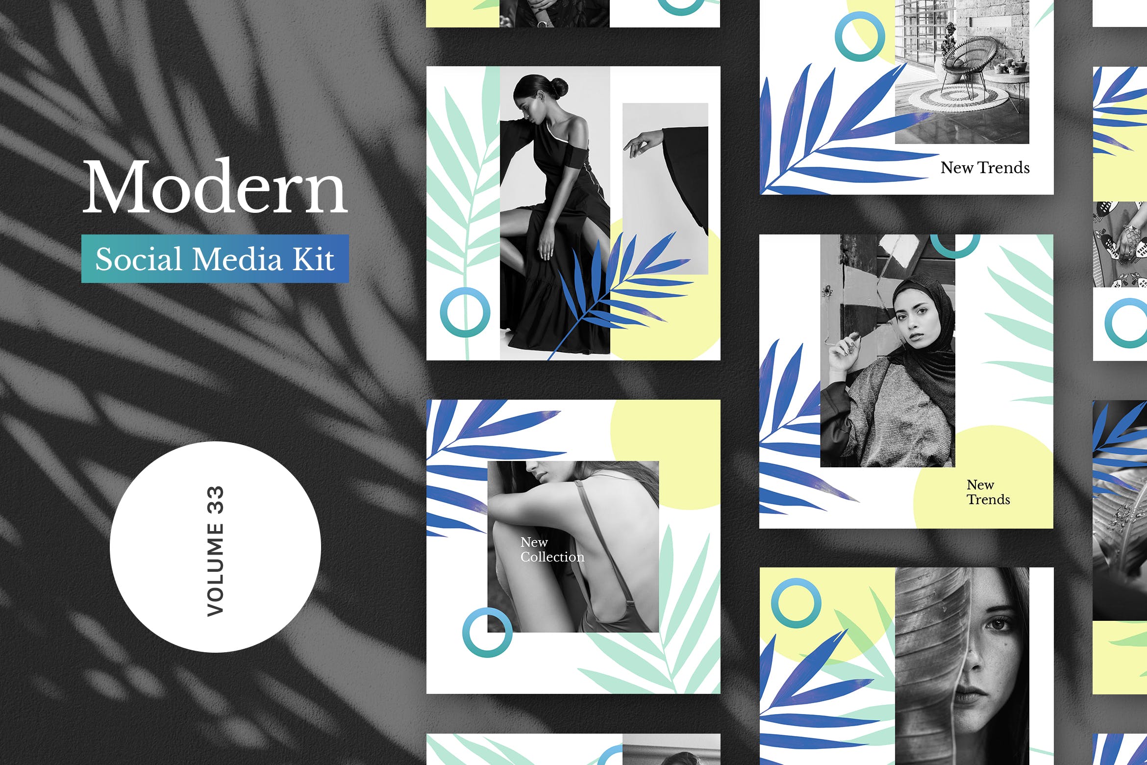 现代设计风格社交媒体自媒体设计套件v33 Modern Social Media Kit (Vol. 33)插图