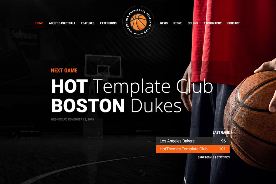 篮球训练营篮球主体Joomla主题模板第一素材精选 Hot Basketball插图