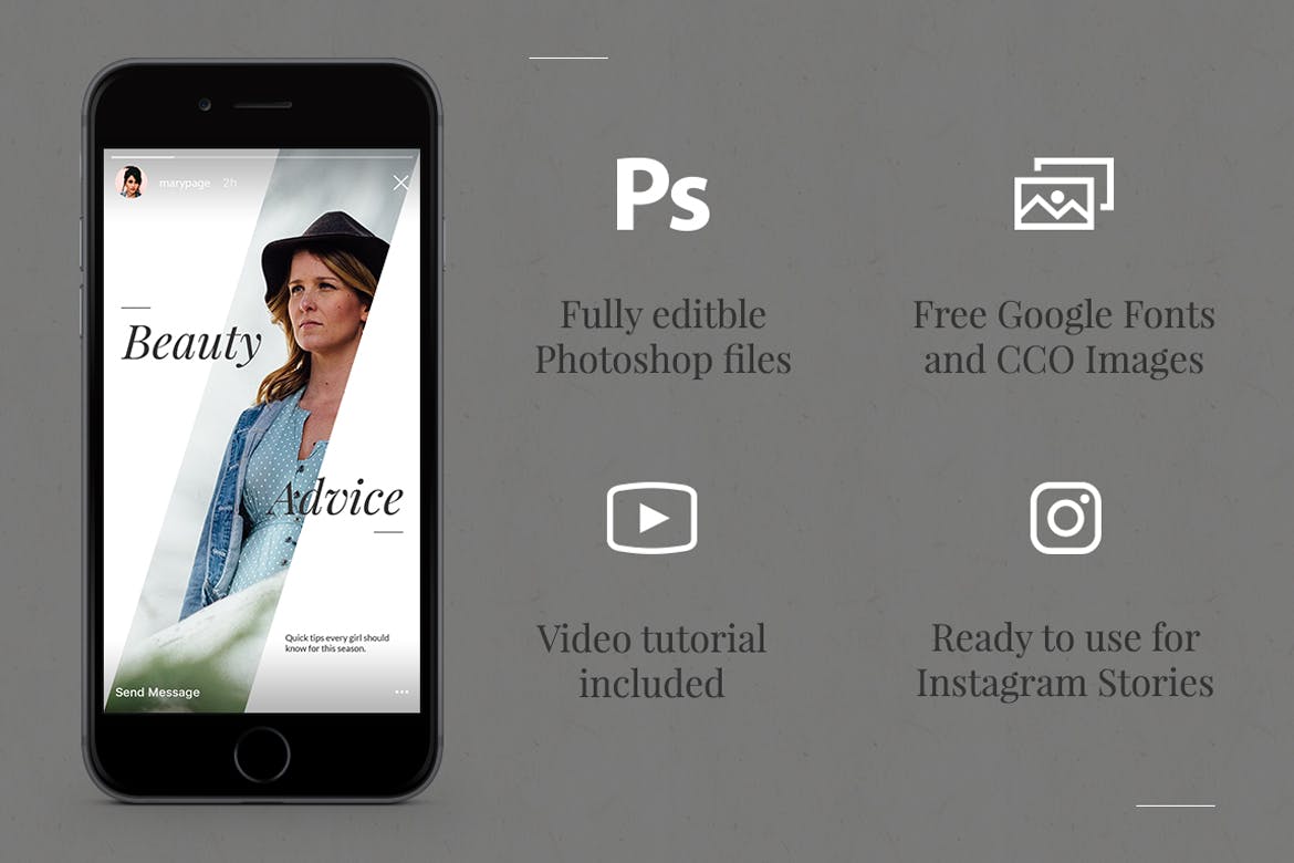 50款Instagram社交平台品牌故事营销策划设计模板第一素材精选 50 Instagram Stories Bundle插图(1)