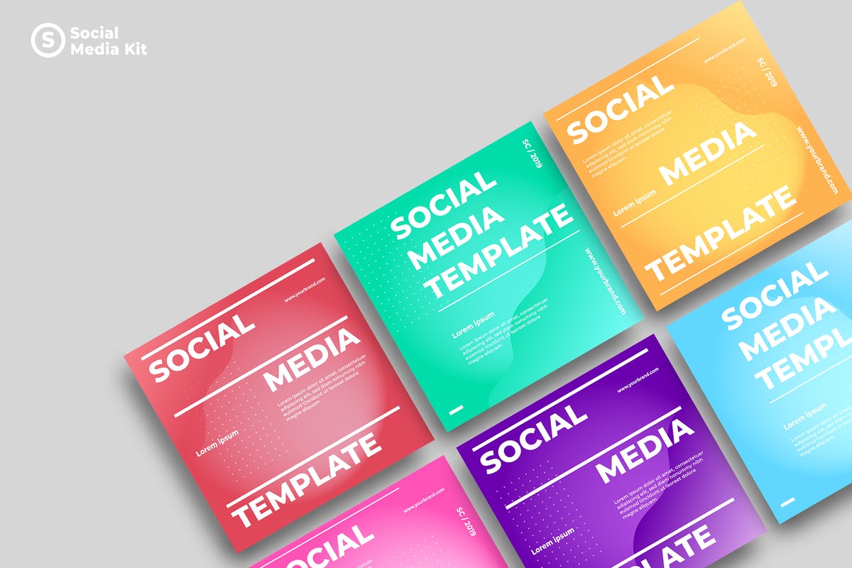 社交媒体正方形广告&贴图创意设计模板v17 SRTP – Social Media Kit.17插图