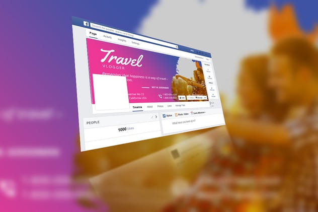 旅行品牌Facebook时间轴封面设计模板第一素材精选 Travel Brush Facebook Timeline Cover插图(4)