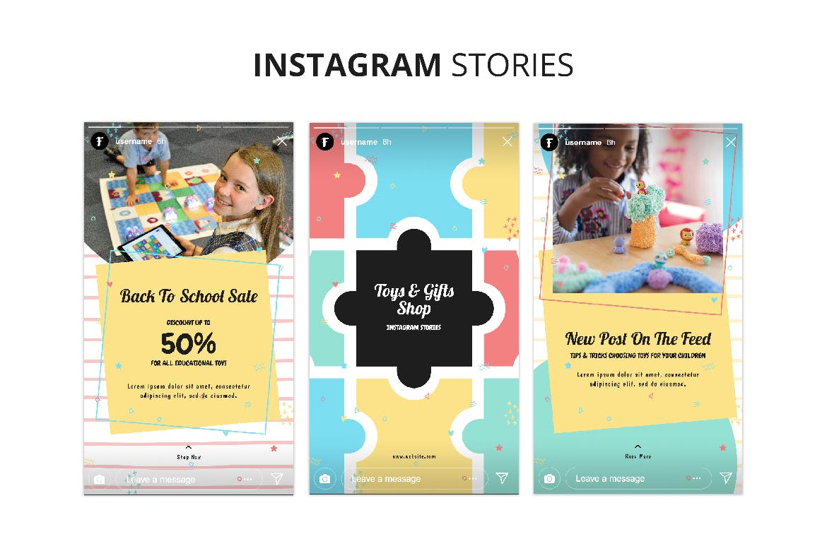 玩具及礼品店Instagram品牌故事设计模板第一素材精选 Toys & Gift Shop Instagram Stories插图(1)