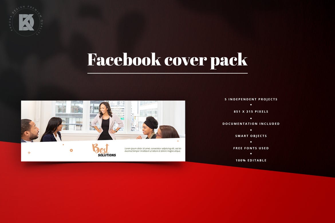 代理行销Facebook封面设计模板第一素材精选 Agency Marketing Facebook Cover Pack插图(3)