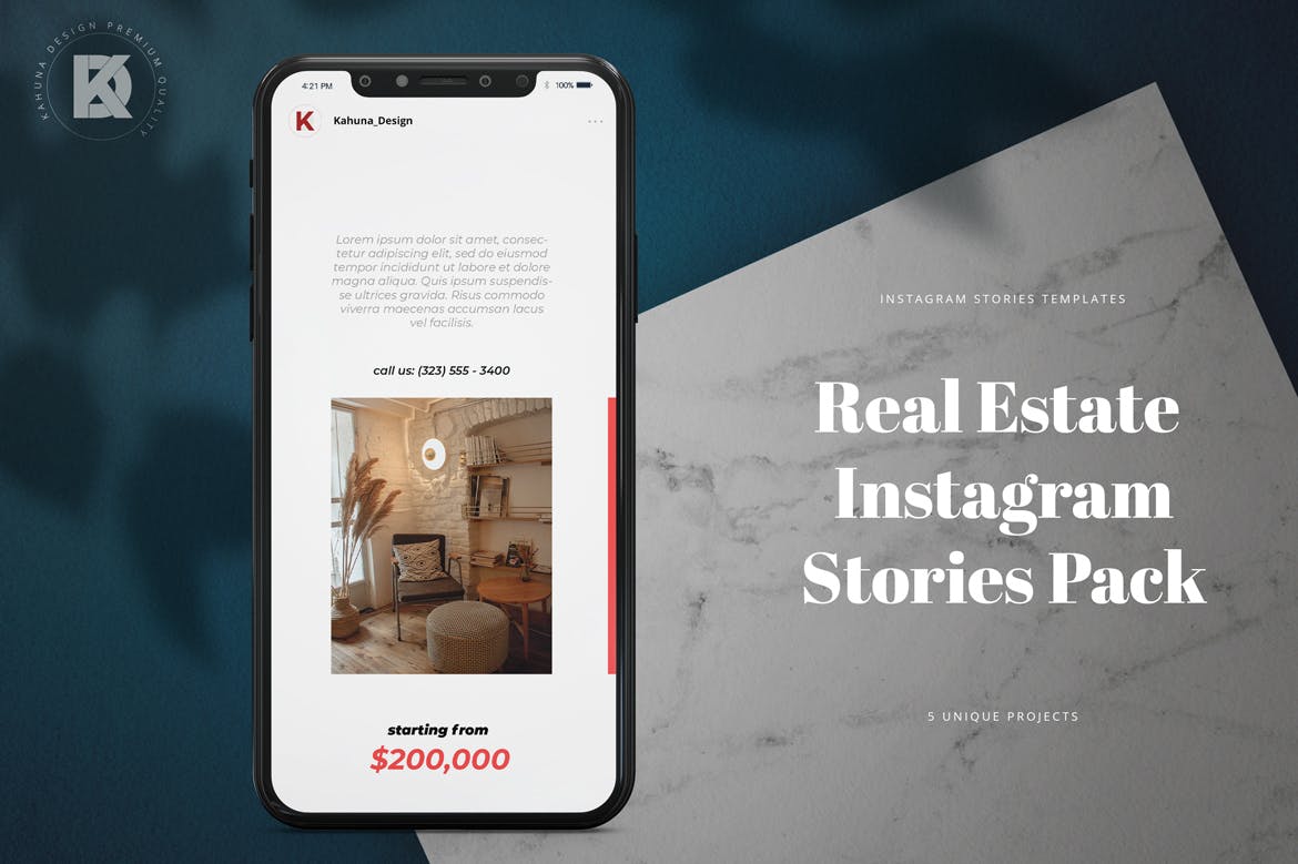 房地产品牌Instagram推广设计素材 Real Estate Instagram Stories Pack插图(1)