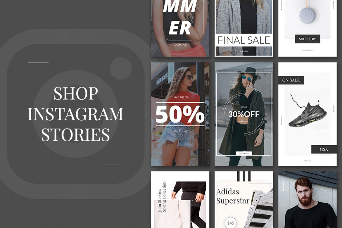 10款Instagram社交电商促销广告设计模板第一素材精选 Shop Instagram Stories插图