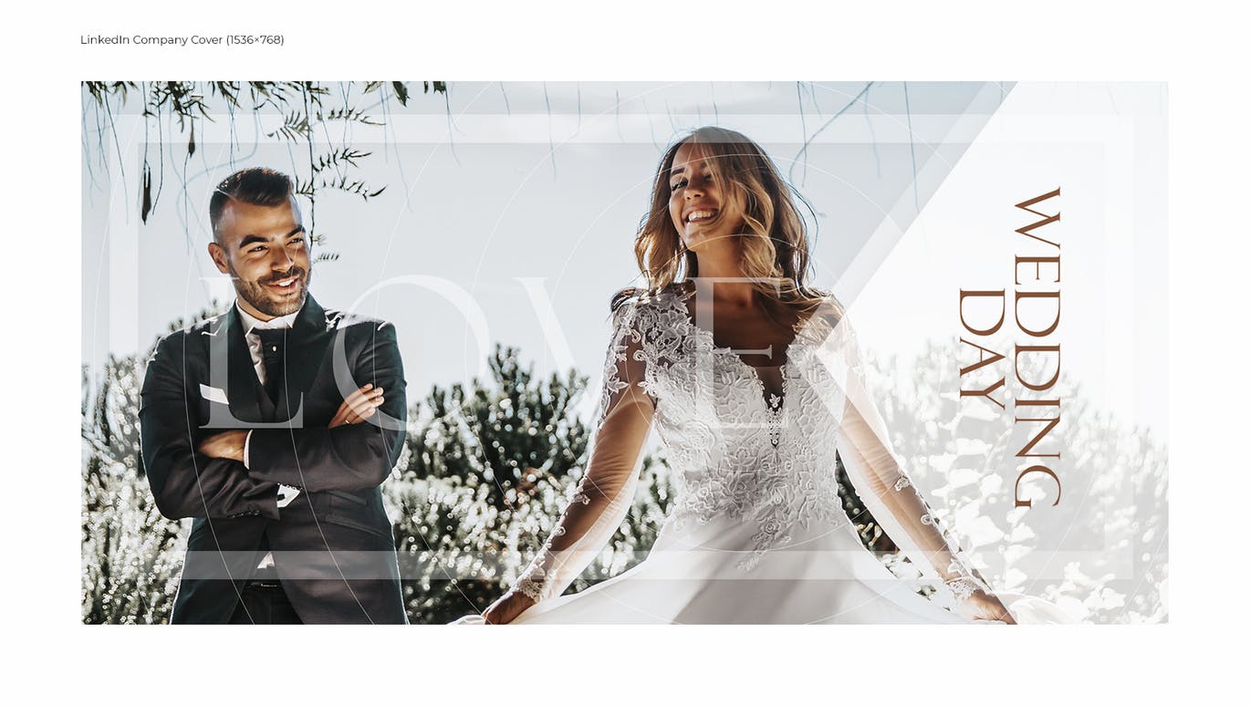 婚礼邀请函电子版社交媒体新媒体设计素材 Wedding Day Social Media Kit插图8