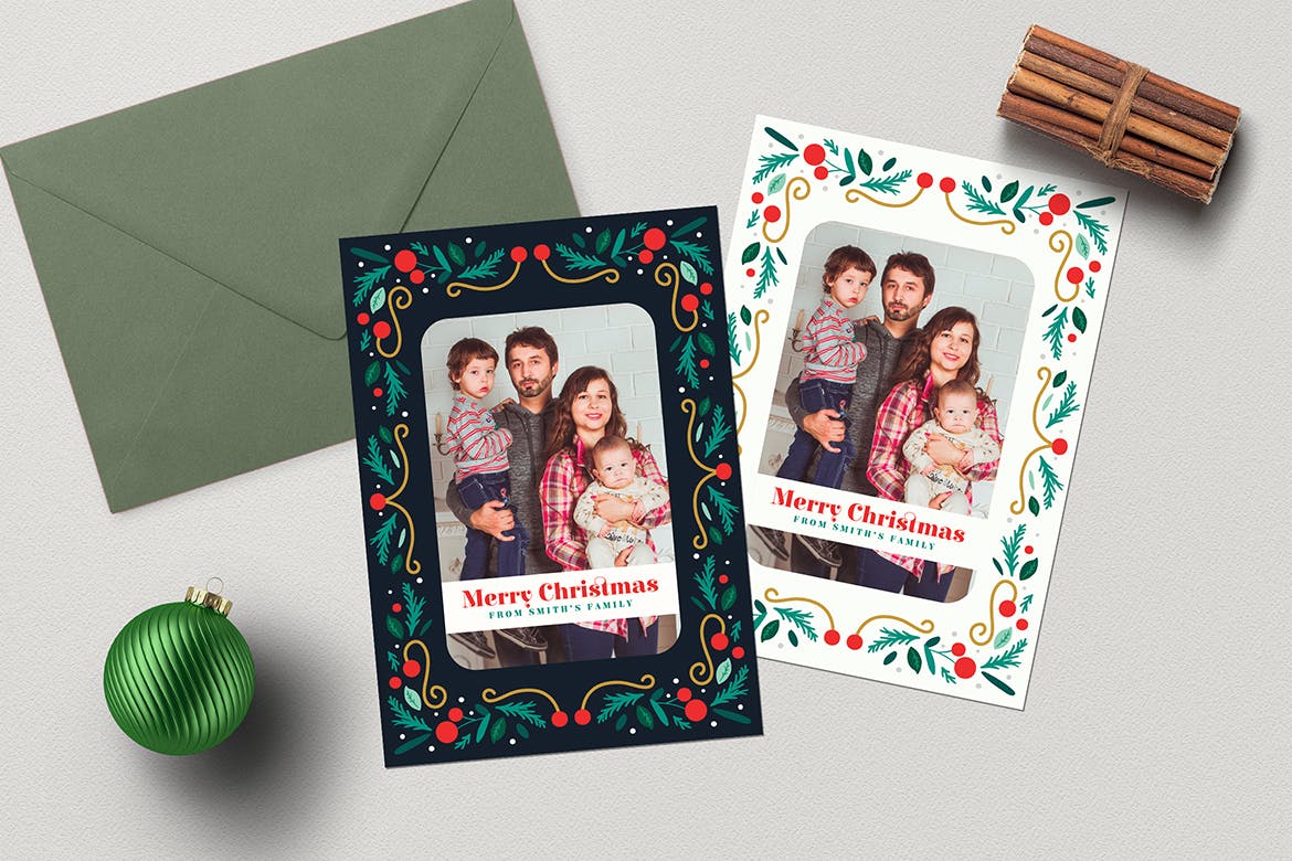 圣诞节照片明信片&Instagram贴图设计模板第一素材精选 Christmas PhotoCards +Instagram Post插图(3)