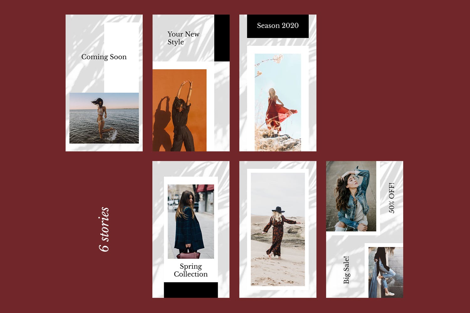 时装品牌产品展示Instagram社交贴图设计模板第一素材精选v52 Instagram Stories Kit (Vol.52)插图(1)