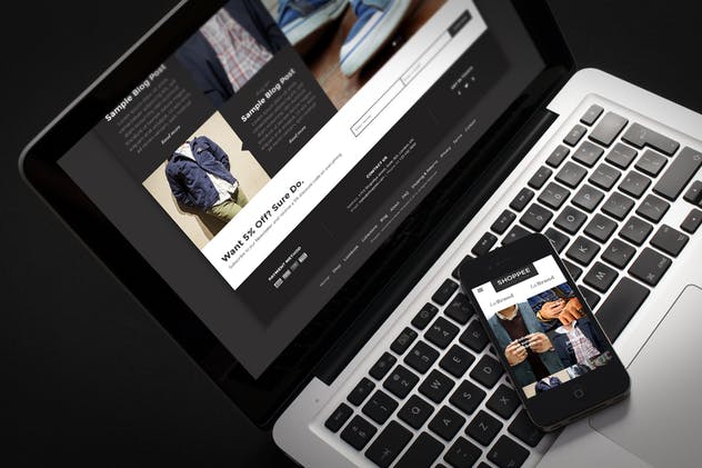 时尚电子商务网站Adobe Muse模板大洋岛精选 Shoppee – Stylish eCommerce Muse Template插图3