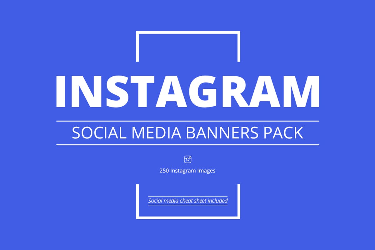 250个社交媒体营销Banner设计模板大洋岛精选素材 Instagram Social Media Banners Pack插图