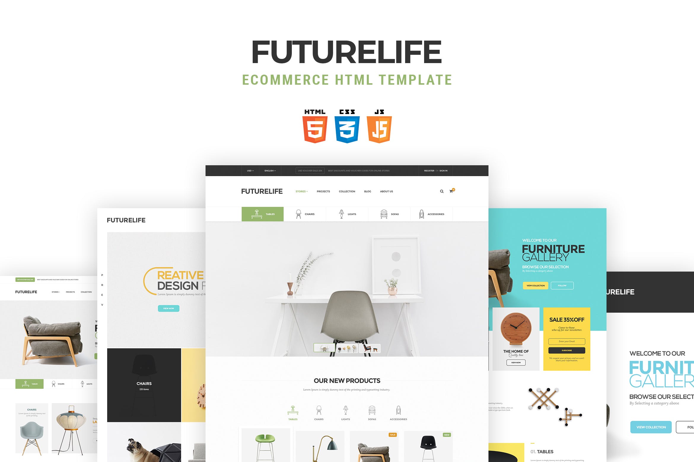 未来生活电子商务HTML网上商城模板蚂蚁素材精选 Futurelife | eCommerce HTML Template插图