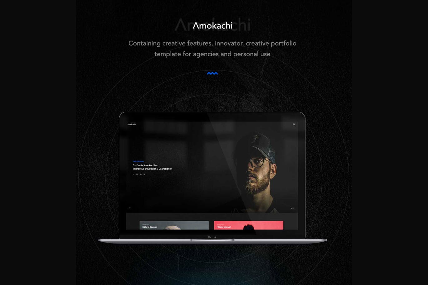 创意设计代理公司/工作室网站设计HTML模板第一素材精选 Amokachi – Creative Portfolio HTML Template插图