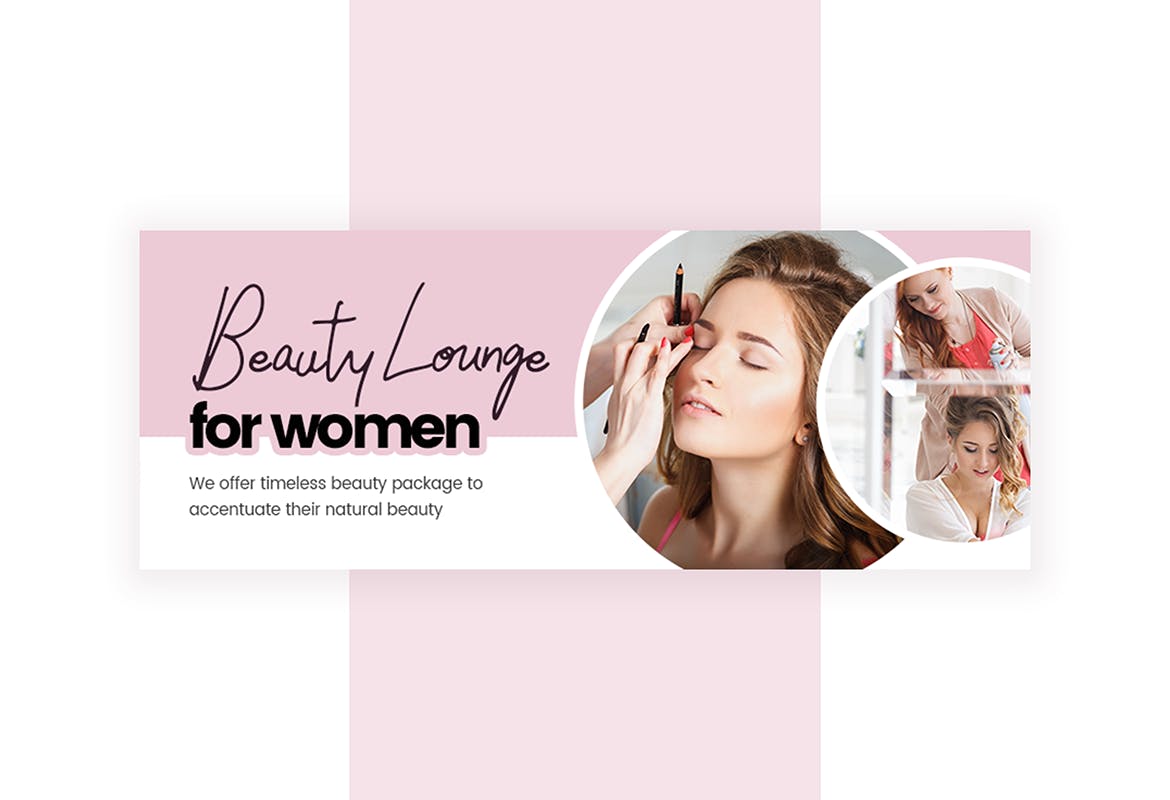 沙龙美容服务推广Facebook主页封面设计模板第一素材精选 Salon & Beauty Service Facebook Cover Template插图(5)