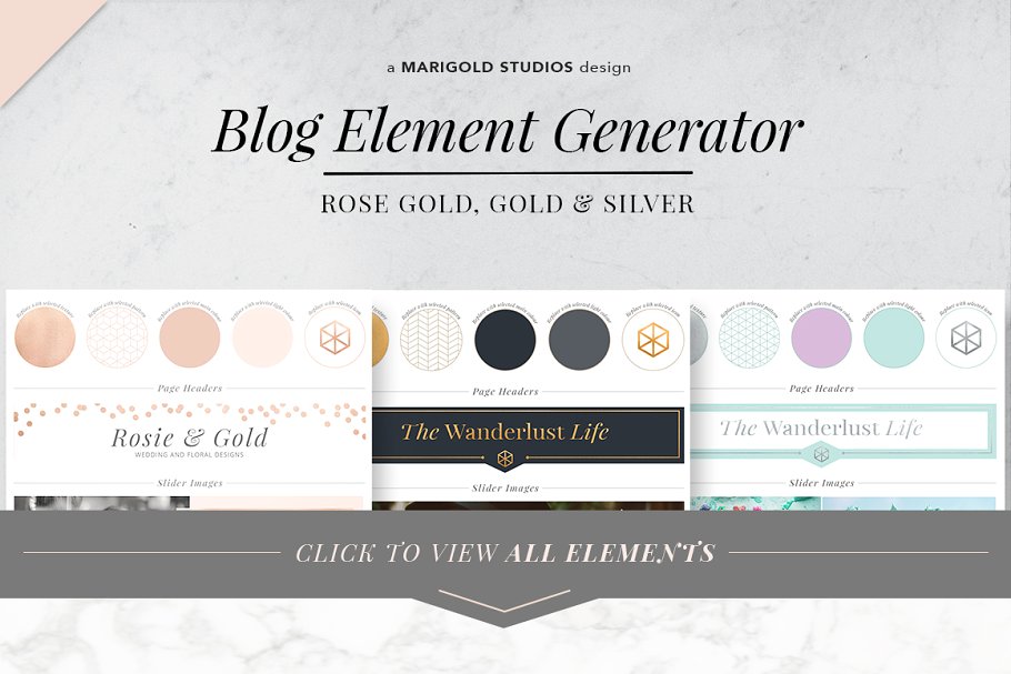 博客设计版块模板第一素材精选素材 Blog Element Generator插图(8)