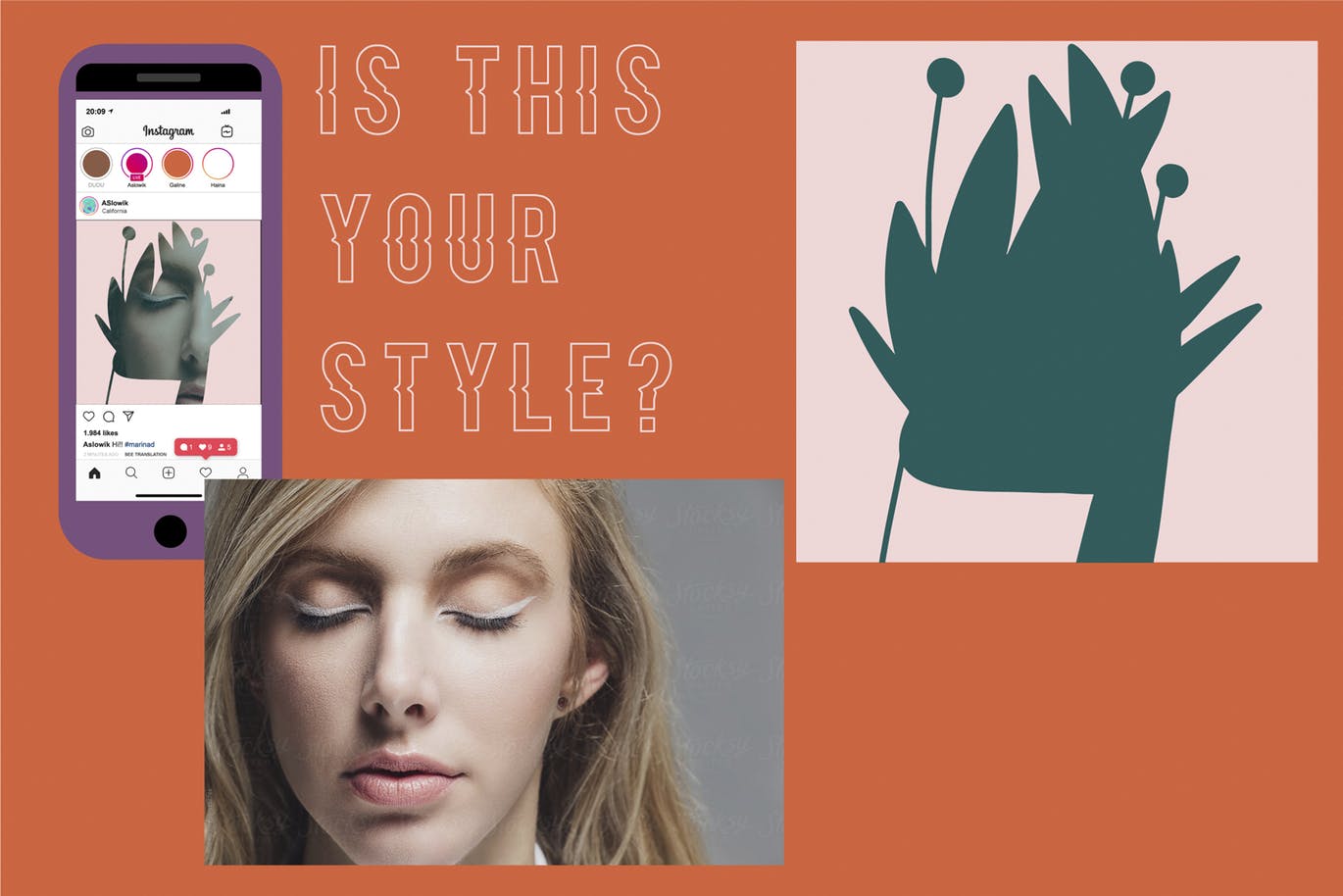 现代艺术剪影风格Instagram贴图设计PSD模板大洋岛精选 Modern shape photo mask for Insta插图5 现代艺术剪影风格Instagram贴图设计PSD模板大洋岛精选 Modern shape photo mask for Insta插图5
