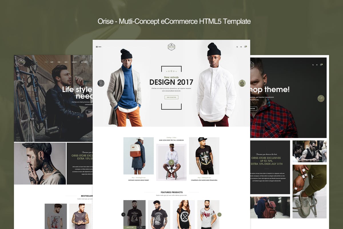 时装电子商务网站HTML模板蚂蚁素材精选 Orise – Mutli-Concept eCommerce HTML5 Template插图