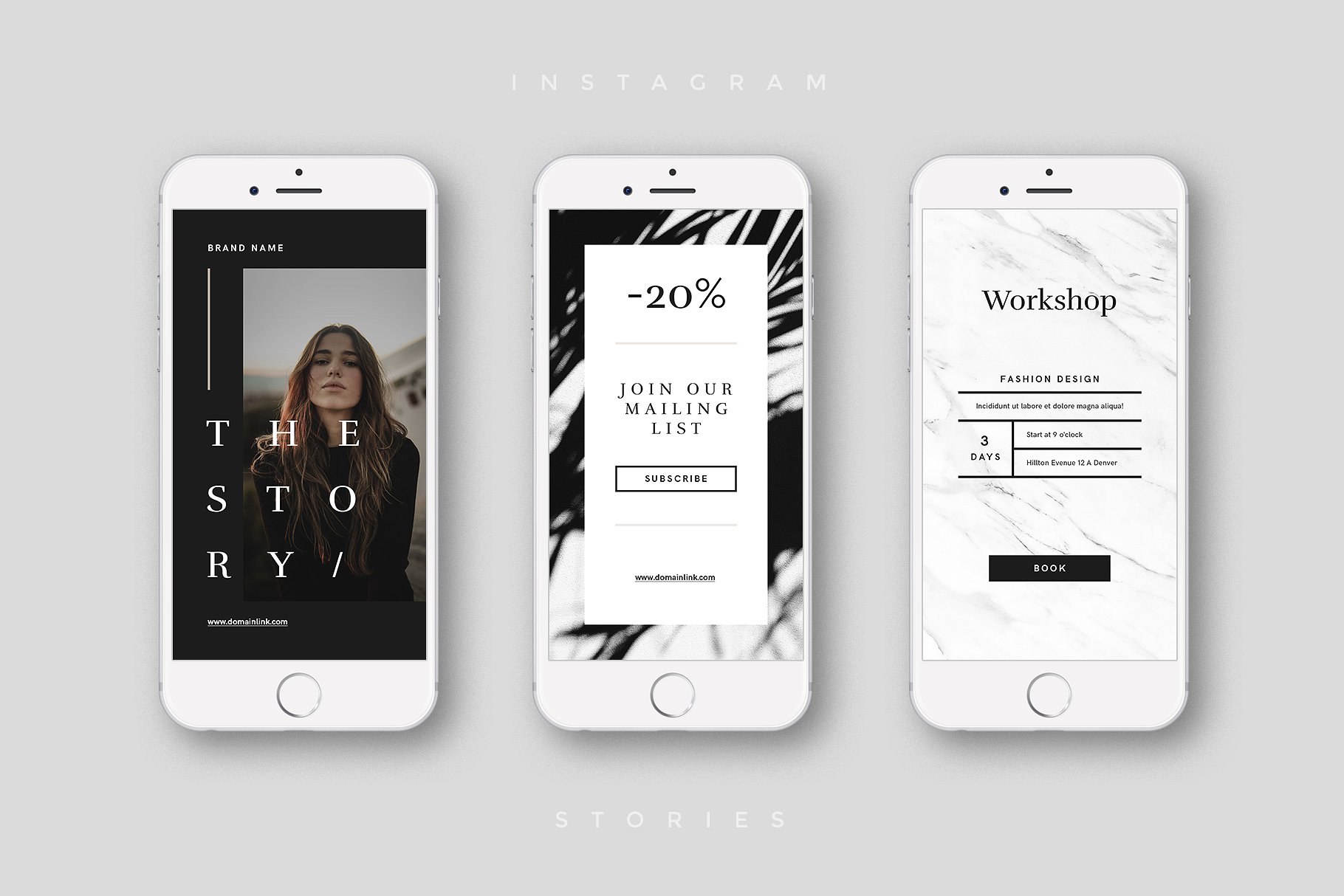 奢侈品电商社交媒体Ins故事贴图模板第一素材精选 Luxury Instagram Stories Pack插图(4)
