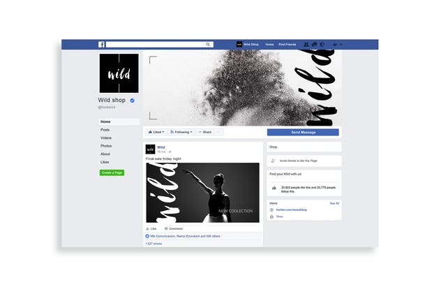时尚黑白Facebook社交媒体广告模板 Black & White Facebook Ad Templates插图(4)