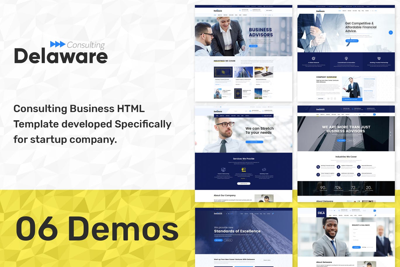 企业业务拓展网站HTML模板第一素材精选 Delaware – Start up Business HTML Template插图