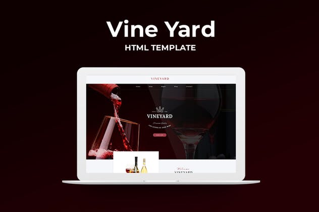 葡萄酒品牌网站设计HTML模板蚂蚁素材精选 Vine Yard HTML Template插图