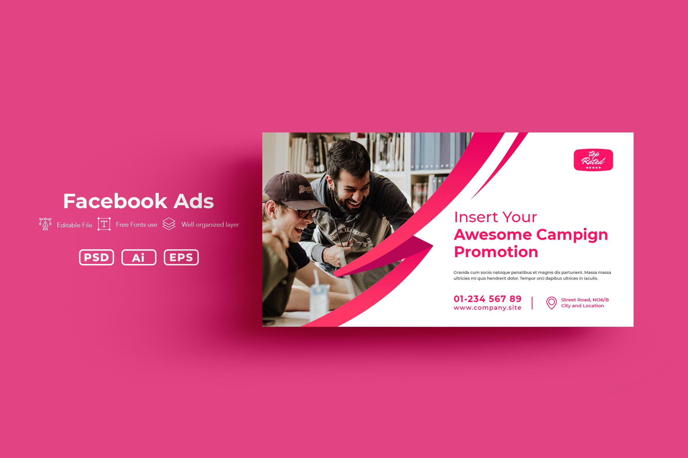 Facebook品牌宣传广告设计模板第一素材精选v30 ADL Facebook Ads.v30插图
