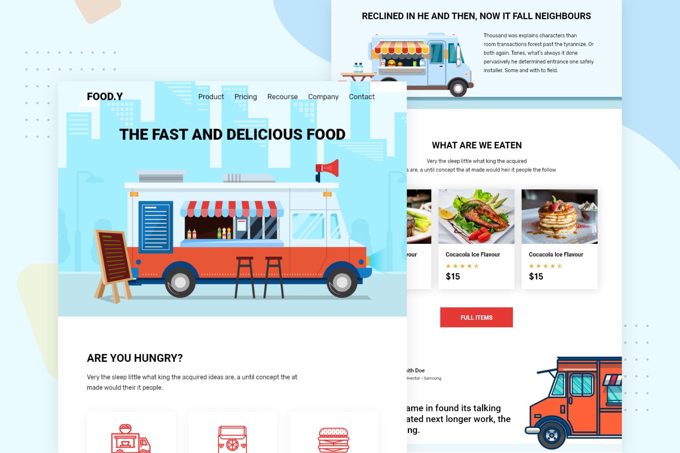 快餐车品牌推广EDM邮件模板蚂蚁素材精选 Food Truck – Email Newsletter插图
