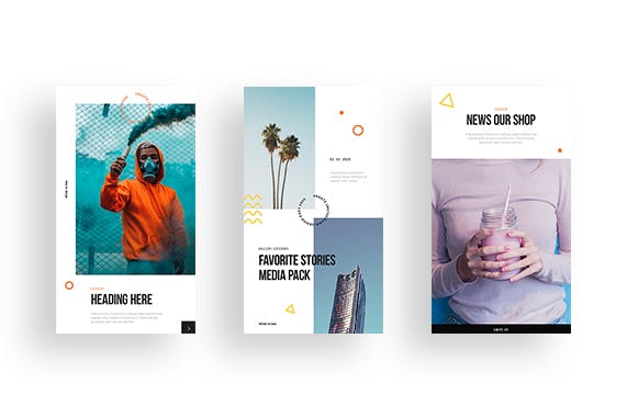 现代简约设计风格Instagram品牌故事设计素材包 Instagram Stories Pack插图(2)