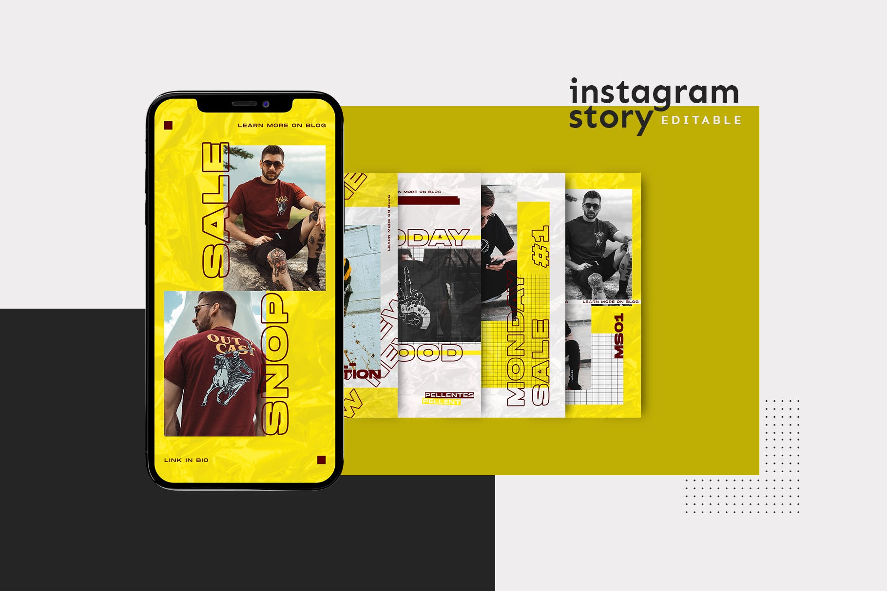 Instagram社交平台品牌故事广告设计模板蚂蚁素材精选 Instagram Story Template插图(1)