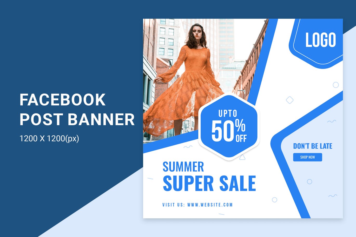 Facebook社交网站服装促销广告Banner设计模板第一素材精选 Fashion sale banner插图