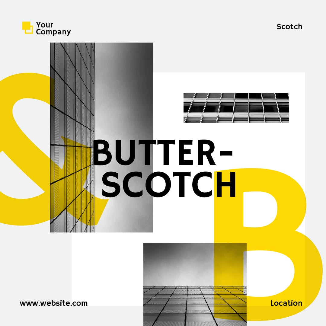 高端企业品牌宣传推广社交媒体Banner设计模板第一素材精选 BUTTERSCOTCH Media Banners插图(2)
