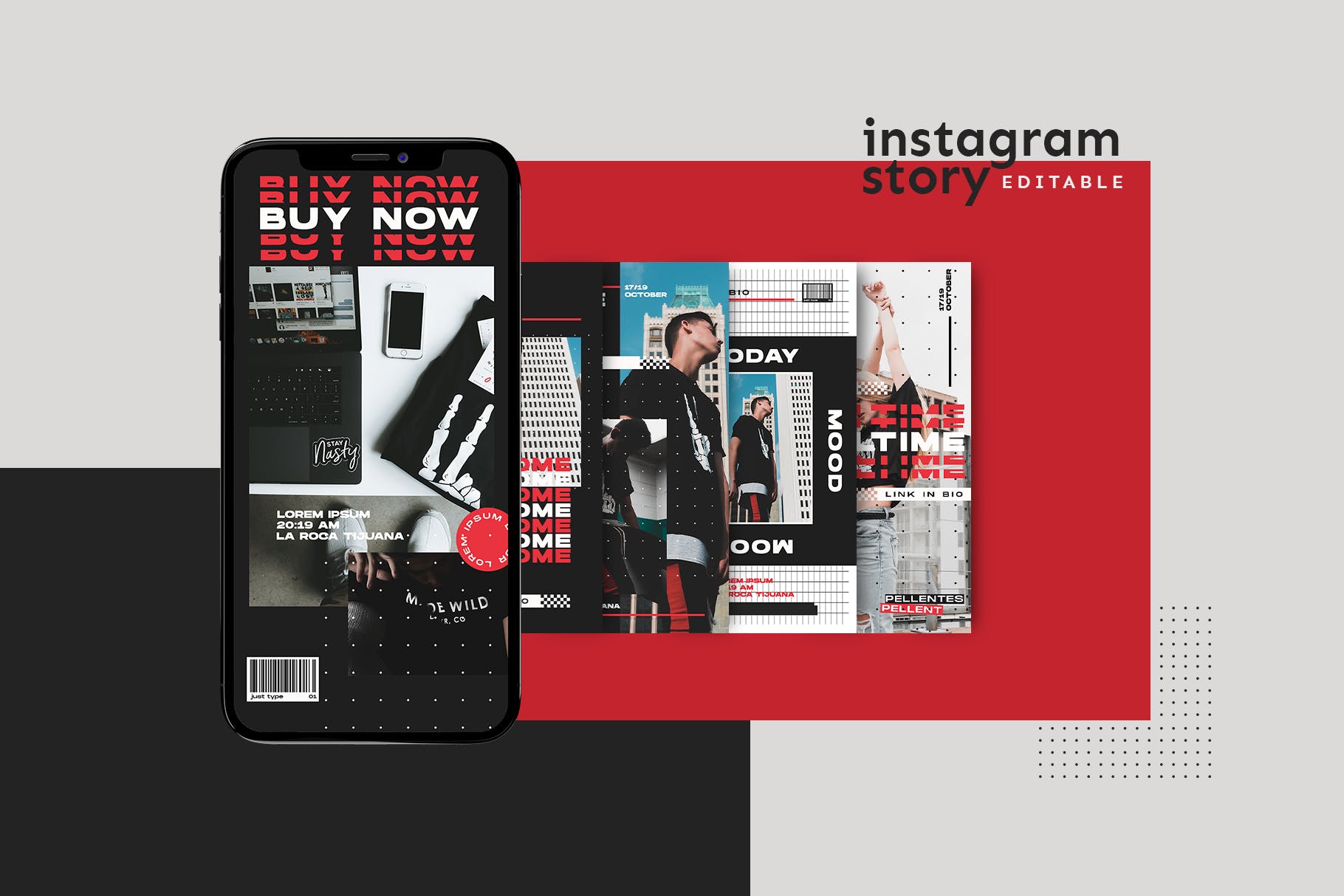时尚潮牌Instagram社交推广贴图设计模板第一素材精选 Instagram Story Template插图(1)
