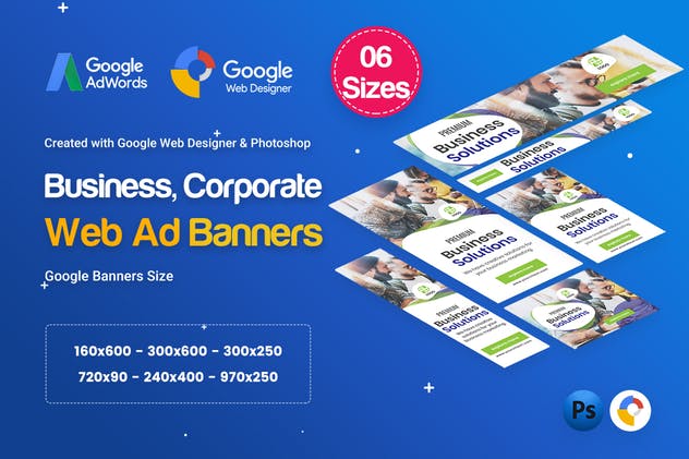 商业/企业品牌宣传推广谷歌Banner第一素材精选广告模板 Business, Corporate Banners HTML5 D26 – GWD插图(1)