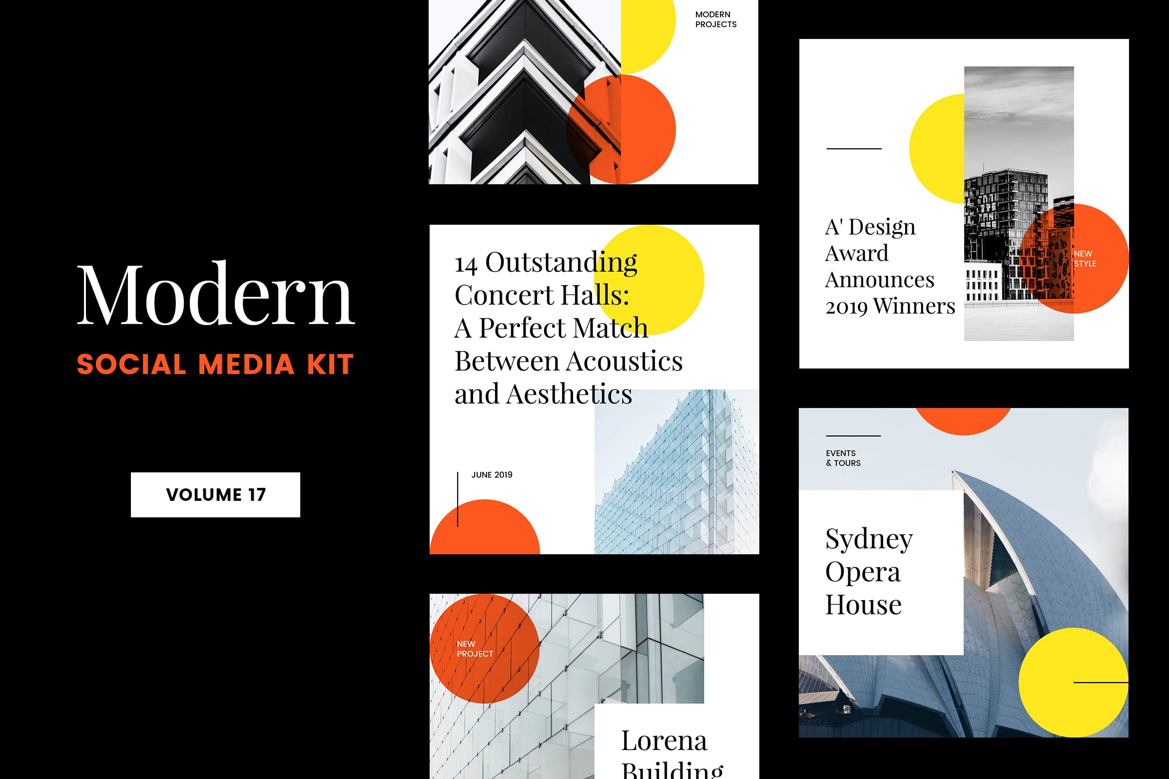 现代设计风格Instagram社交媒体品牌故事推广模板大洋岛精选v17 Modern Social Media Kit (Vol. 17)插图