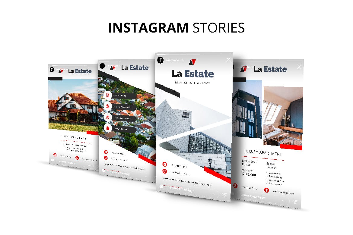 房地产经销商/房产中介企业社交媒体推广设计素材包 La Estate Real Estate Social Media Kit插图(5)