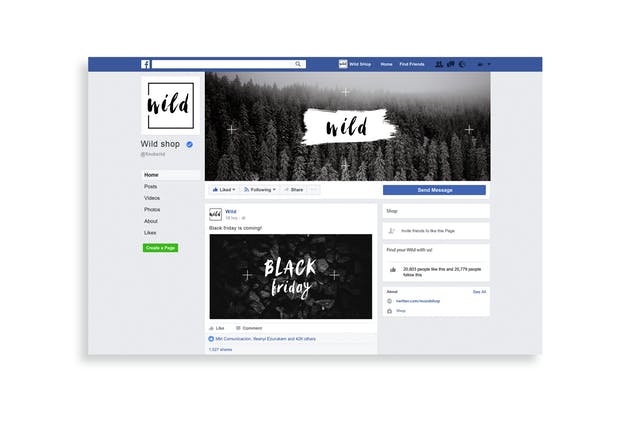 时尚黑白Facebook社交媒体广告模板 Black & White Facebook Ad Templates插图(6)