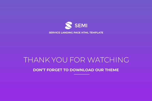 企业营销服务响应式网站HTML模板第一素材精选 Semi – Service Landing Page HTML Template插图(3)