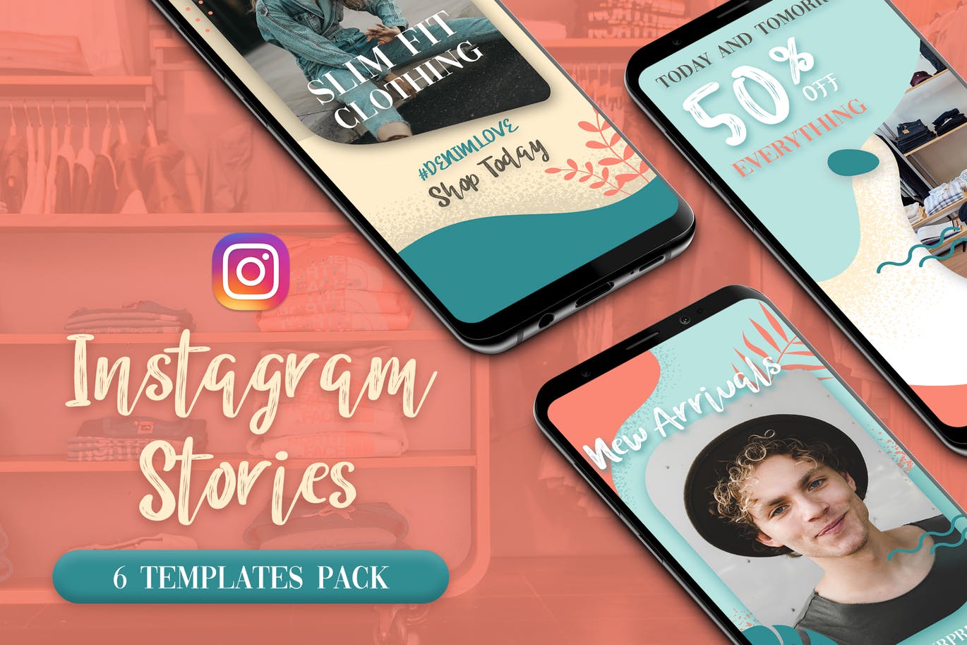 品牌促销品牌故事Instagram社交平台设计素材 Instagram Stories插图