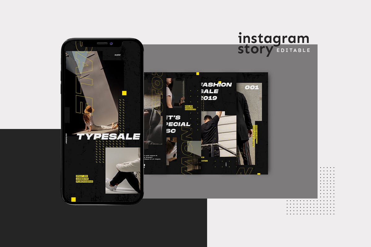 Instagram社交媒体自媒体品牌宣传设计模板第一素材精选素材 Instagram Story Template插图(1)