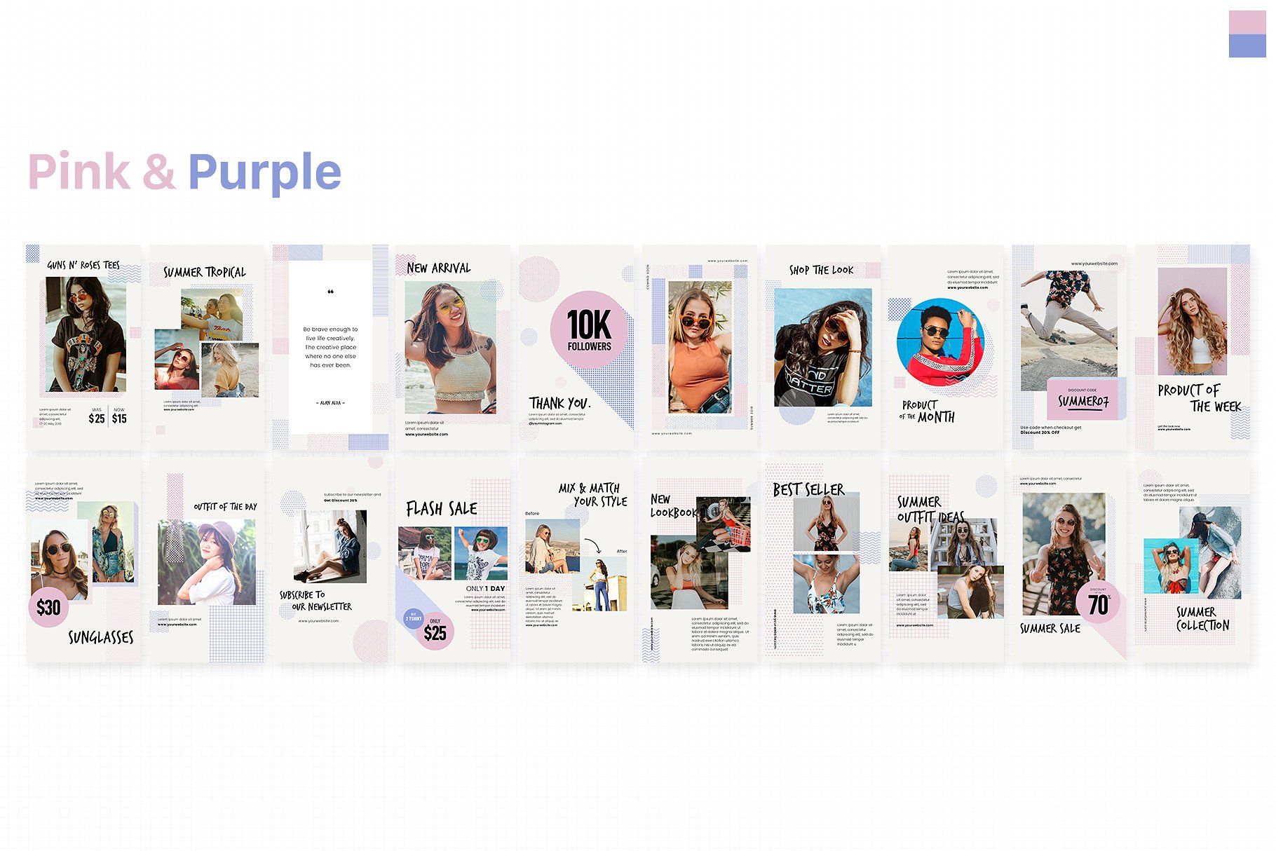 Instagram社交媒体故事贴图模板蚂蚁素材精选套装 Instagram Stories Pack – POLA插图(6)